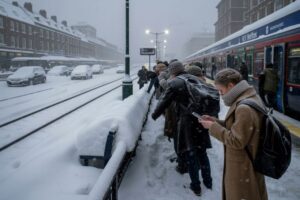 UK-Travel-Chaos-as-Snowstorm-Brings-30cm-of-Snow-and-65mph-Winds